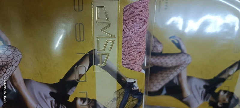 Collant moda Fuerte OMSA a rete maglia larga, rosa antico, tre paia, taglia I/II. 200g.