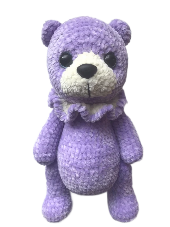 SCHEMA ALL'UNCINETTO Giocattolo Amigurumi "Orso con collare"
