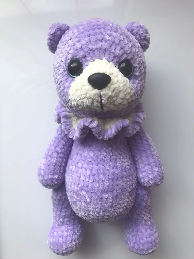 SCHEMA ALL'UNCINETTO Giocattolo Amigurumi "Orso con collare"
