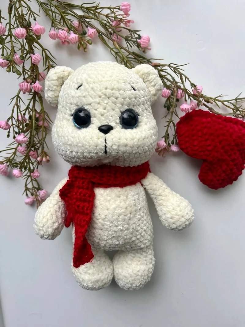 Schema uncinetto GRATUITO "Orsetto di San Valentino" (giocattolo amigurumi)