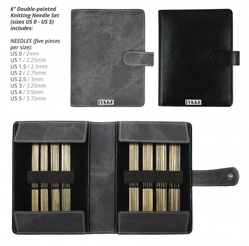 lykke set di aghi DP 15 cm 8 misure (6 pollici USA 0-5)