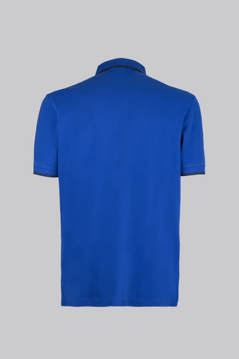 Polo in piquet con contrasto
