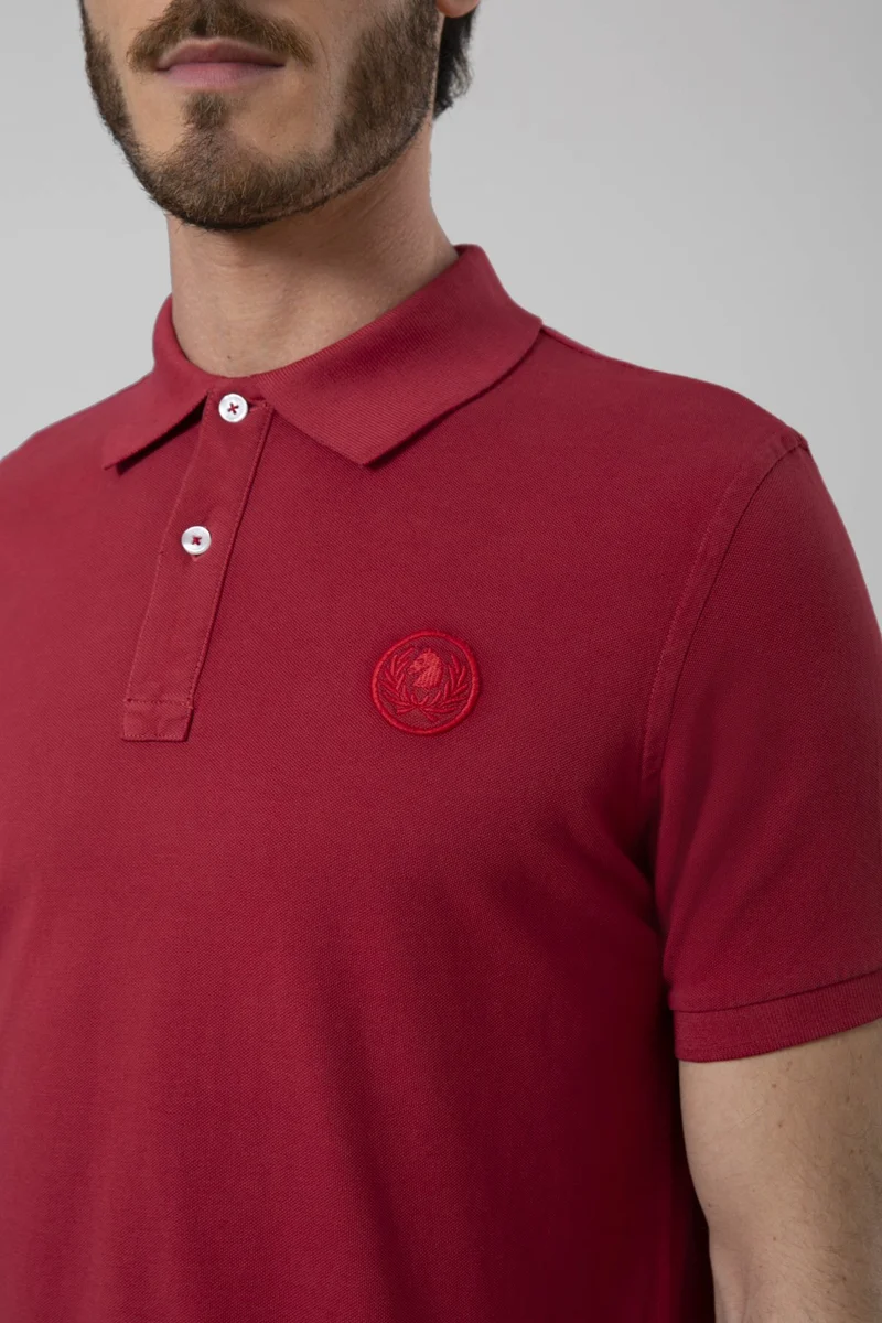 Polo in cotone tinto capo