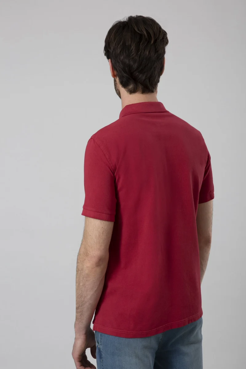 Polo in cotone tinto capo