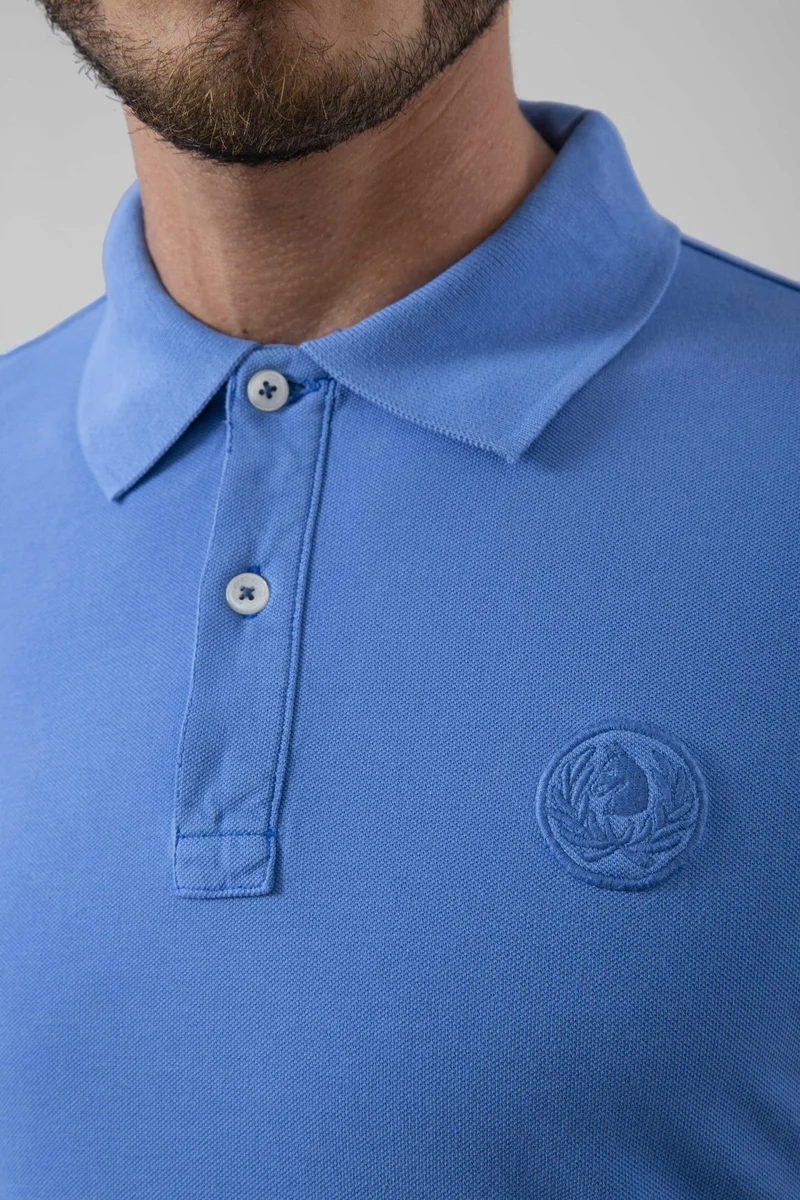 Polo in cotone tinto capo