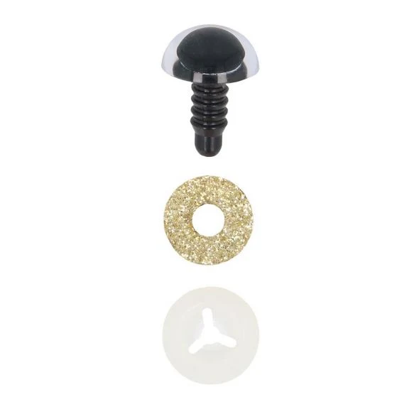 Opry Glitter occhi di animale bicolore 18mm, oro