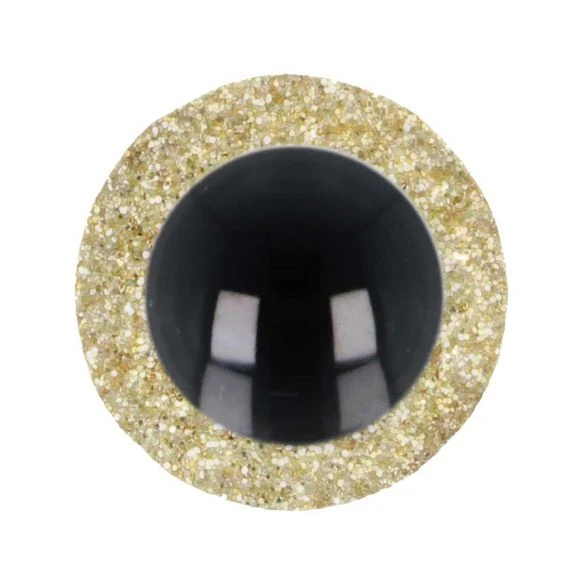 Opry Glitter occhi di animale bicolore 18mm, oro