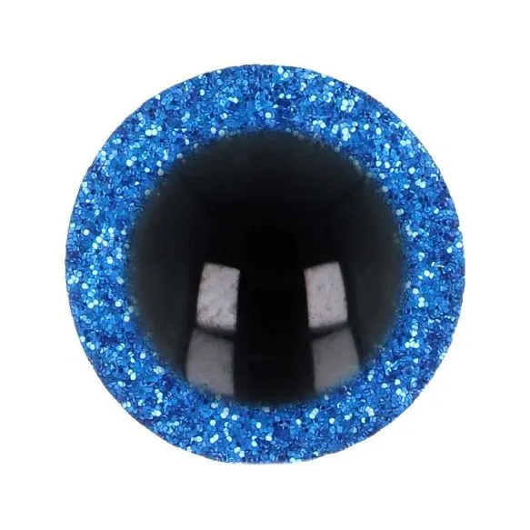 Opry Glitter occhi di animale bicolore 18mm, blu