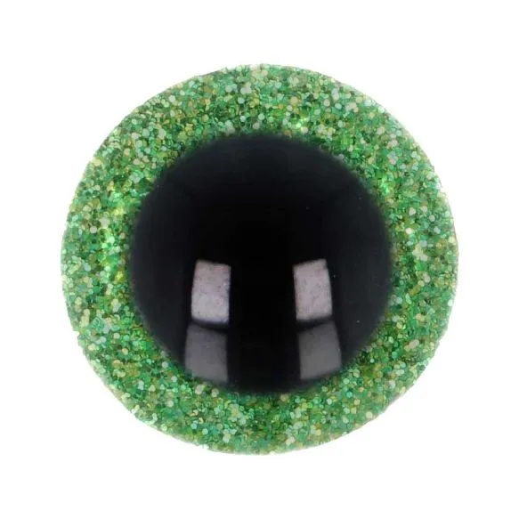 Opry Glitter occhi di animale bicolore 18mm, verde