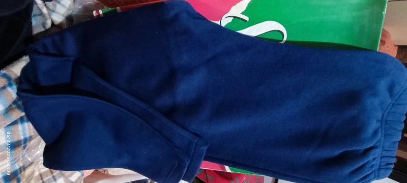Fuseaux elasticizzato blu Fontana Pignatti, cotone felpato 70%, taglia 3/46/S. 200 g.