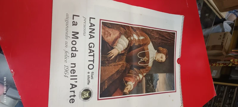 Per chi ama il vintage. Calendario Lana Gatto - La Moda nell'Arte 1964. 100g.