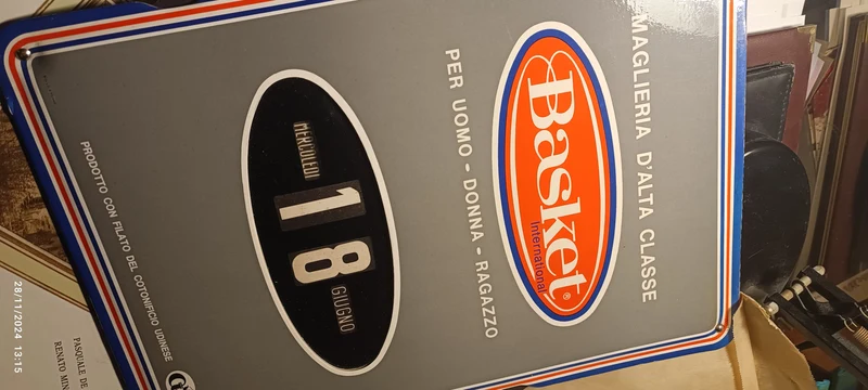 Calendario perpetuo pubblicitario vintage originale. 600 g.