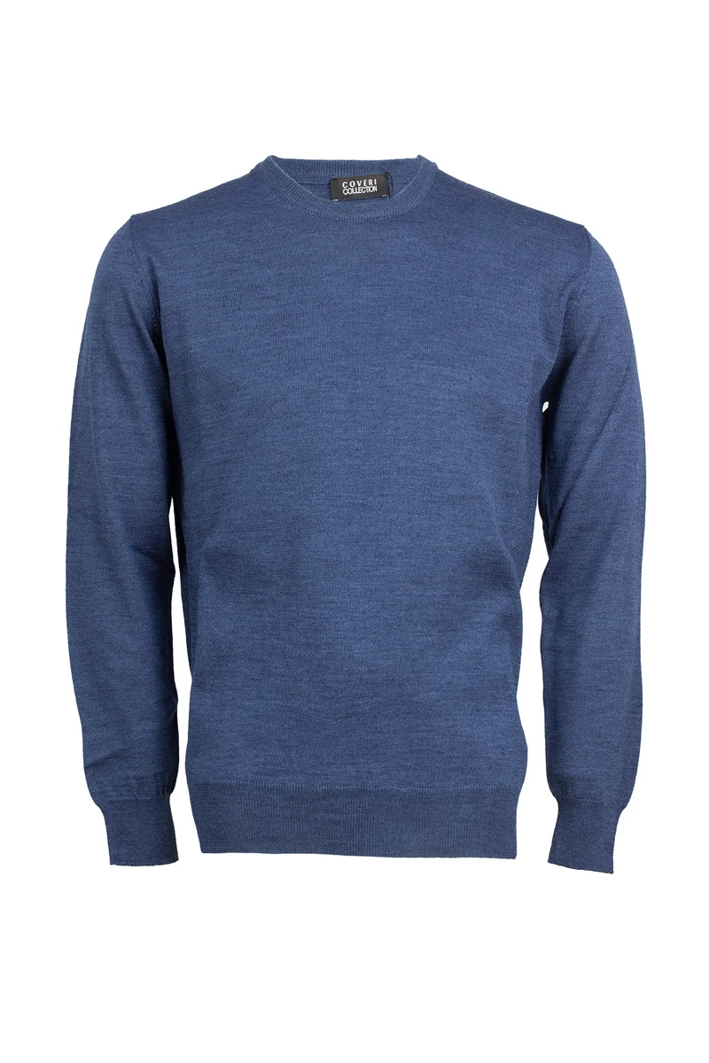 Pullover girocollo in mistolana