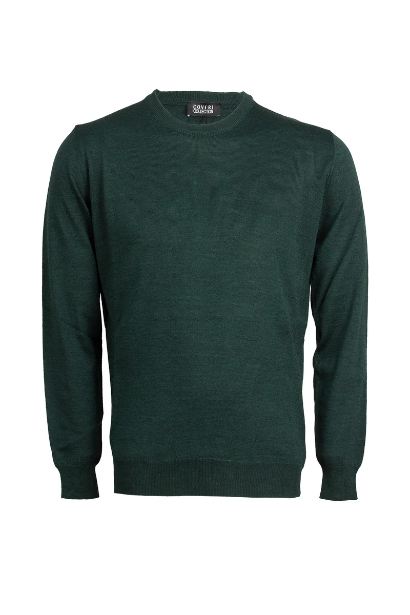 Pullover girocollo in mistolana