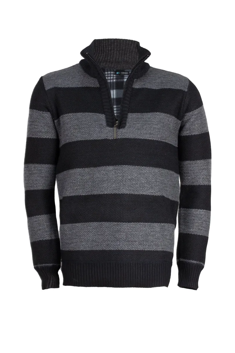 Pullover mezzazip foderato in pile