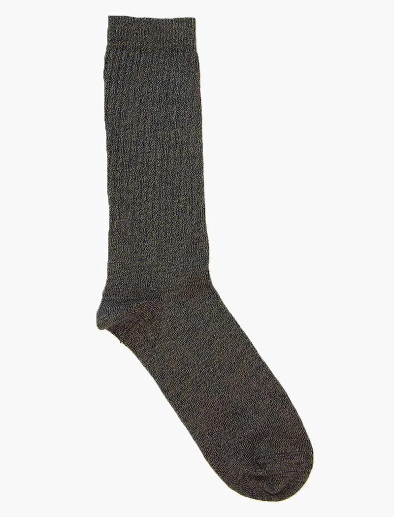 Grey Blue Thick Melange Organic Cotton Socks