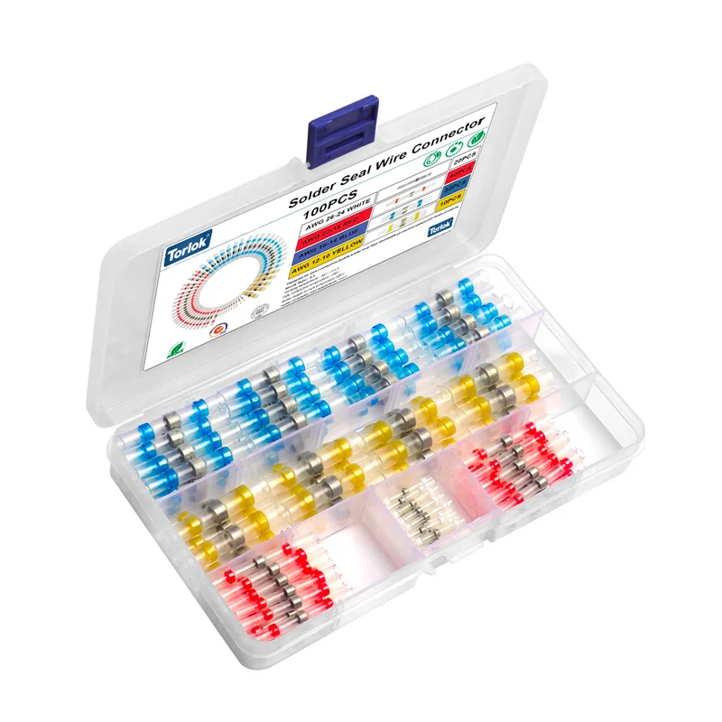 Confezione assortita di manicotti termorestringenti per saldatura / 100 pz