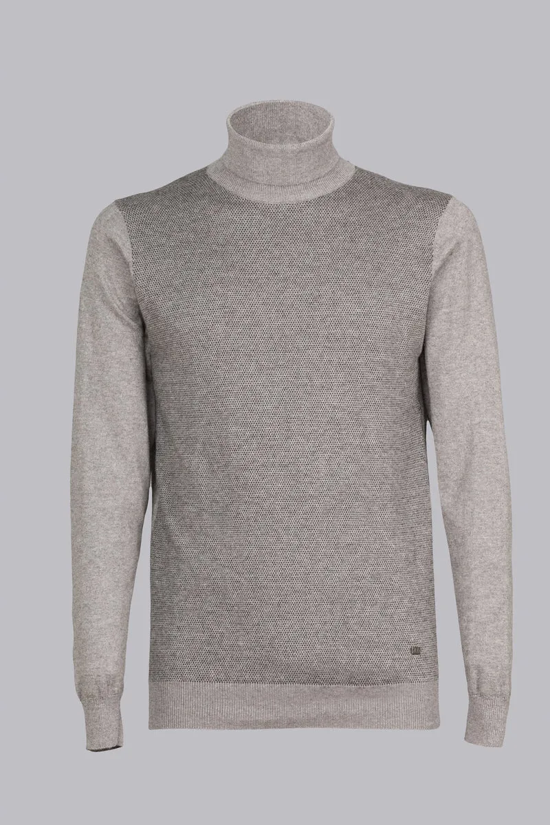 Maglione grigio a due toni