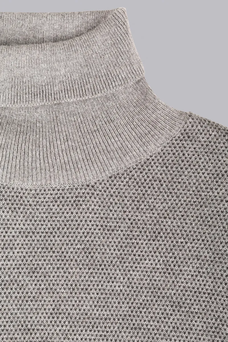 Maglione grigio a due toni