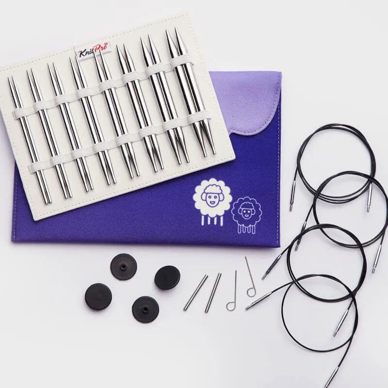 knit pro nova set deluxe in metallo