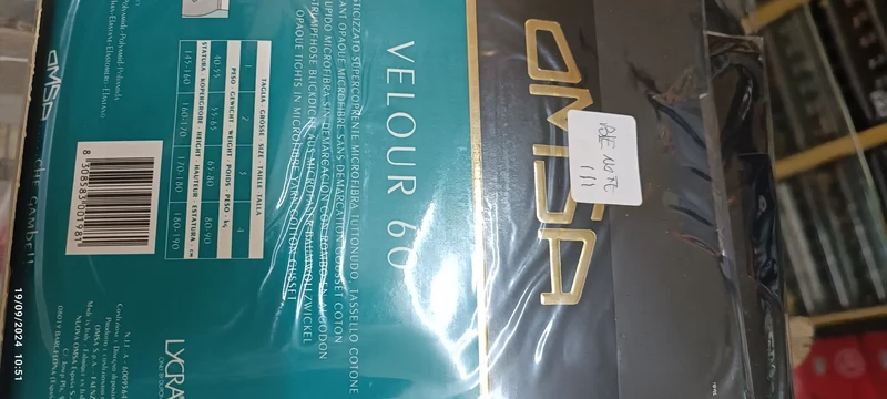 Collant donna OMSA Velours 60, taglia III, blu notte( disponibili 5 paia). 50 g.