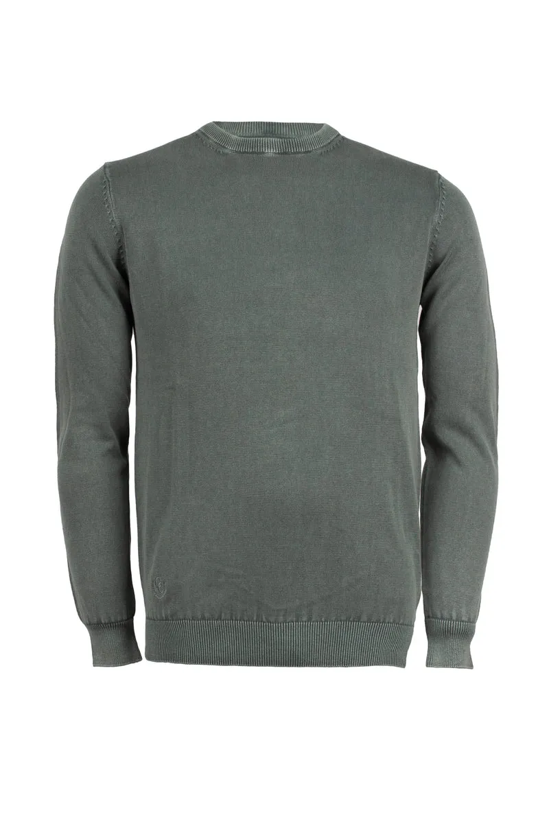 Pullover girocollo uomo tinta unita