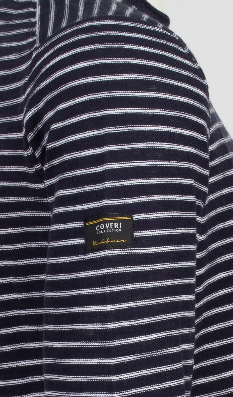Pullover girocollo uomo rigato