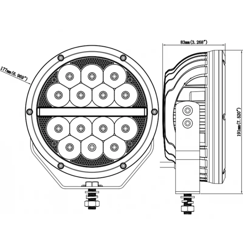Faretti a LED con striscia luminosa di posizione / 7"