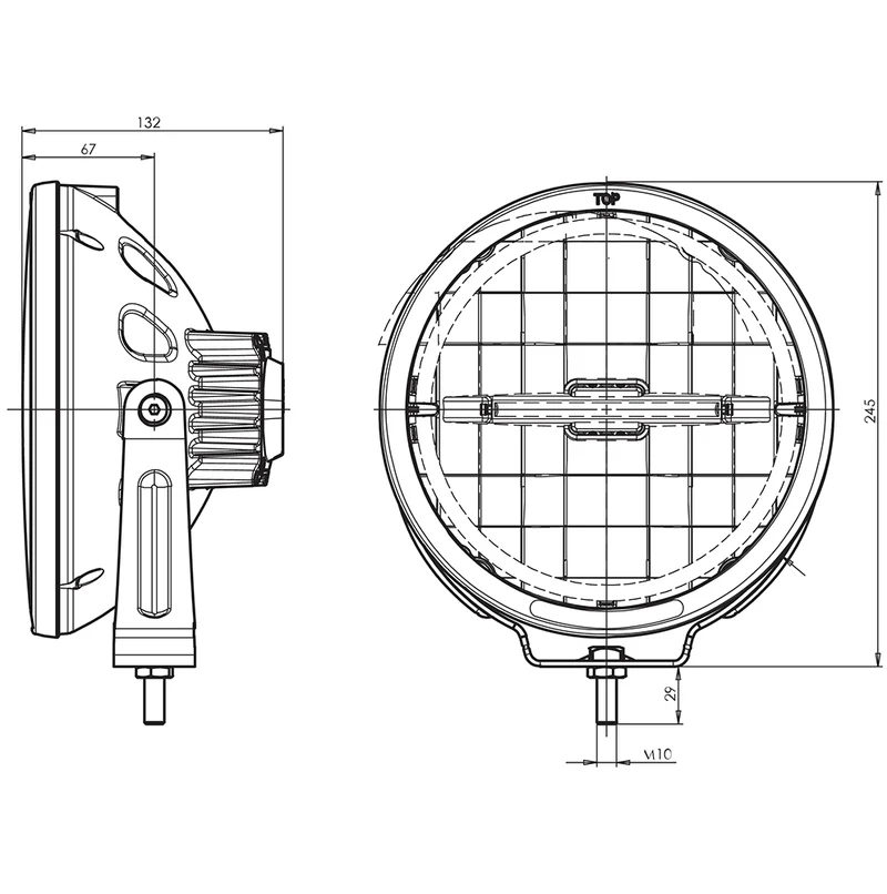 WAS W116 Faretto a LED completo / 9 pollici