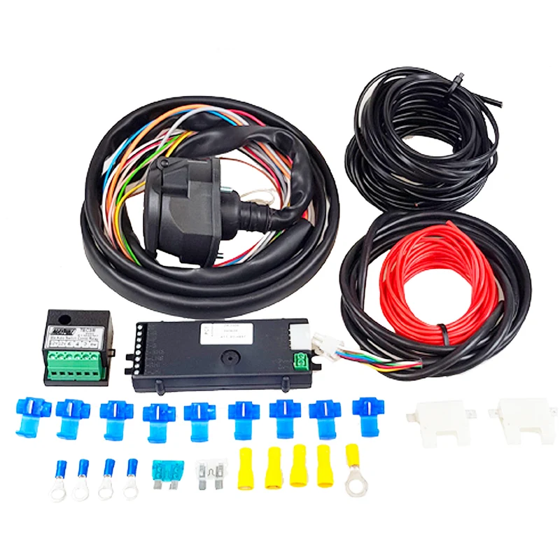 Maypole 13 Pin 2m 7 Vie Bypass Relè Kit Cablaggio Con Relè PCT ZR2500 e Relè Combinato 30A