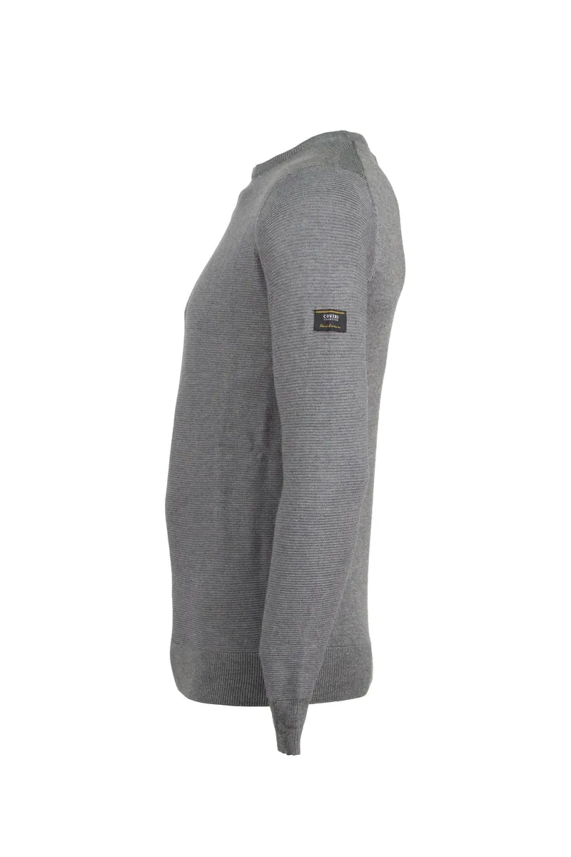 Pullover girocollo a trama lavorata