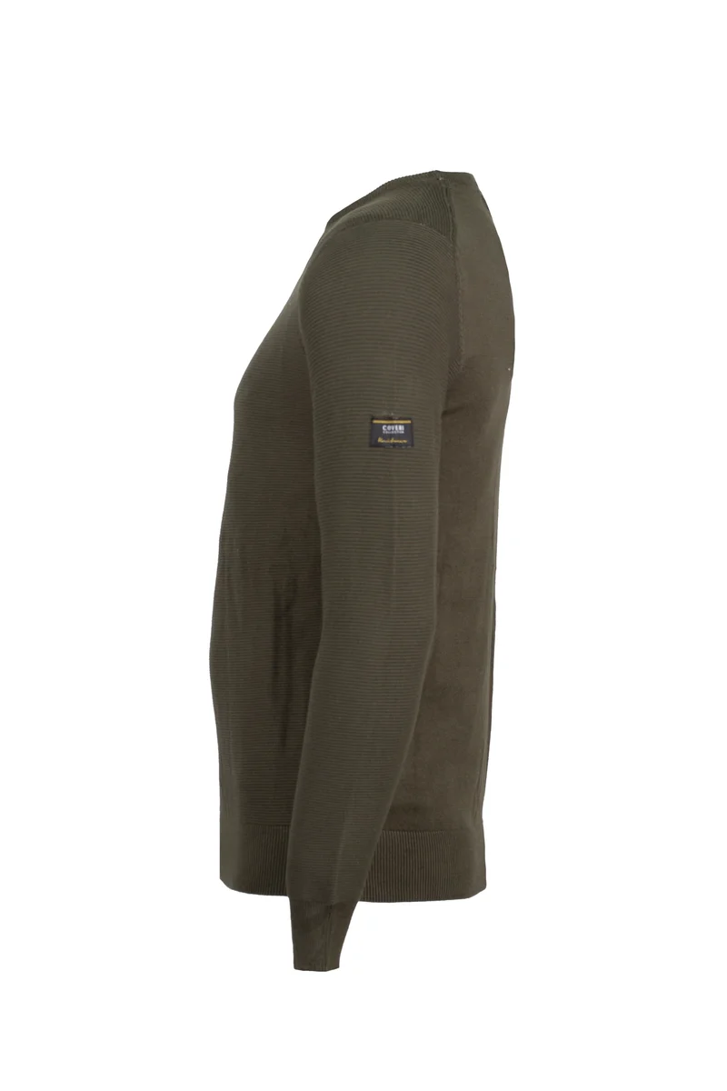 Pullover girocollo a trama lavorata