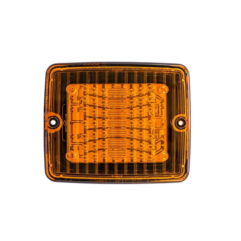 Indicatore luminoso ambra rettangolare Strands IZE LED con lente ambra