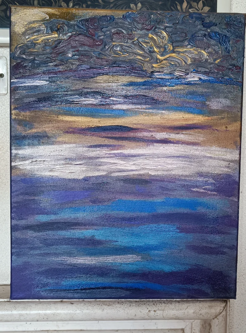 Cromie d'Autore. Dipinti in tecnica mista con acrilici su tela 40cm x 50cm. Artista Vittorina Castellano. 600g.