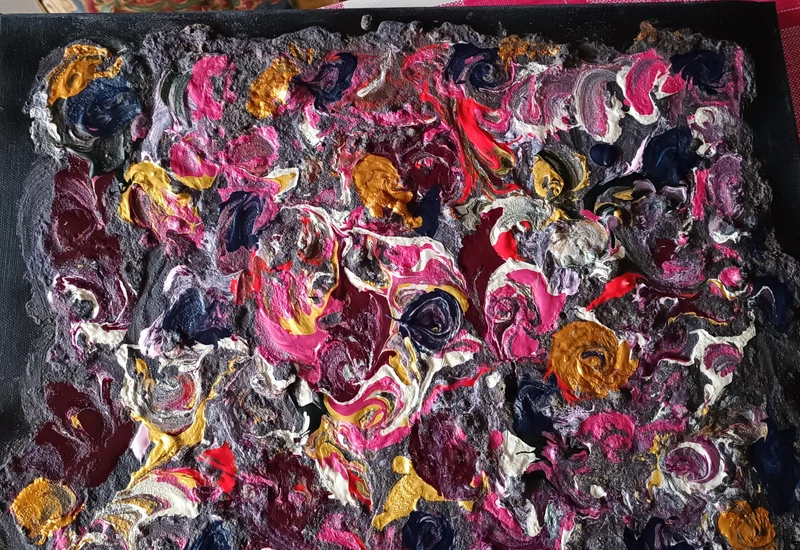 Cromie d'Autore. Dipinti in tecnica mista con acrilici su tela 40cm x 50cm. Artista Vittorina Castellano. 600g.