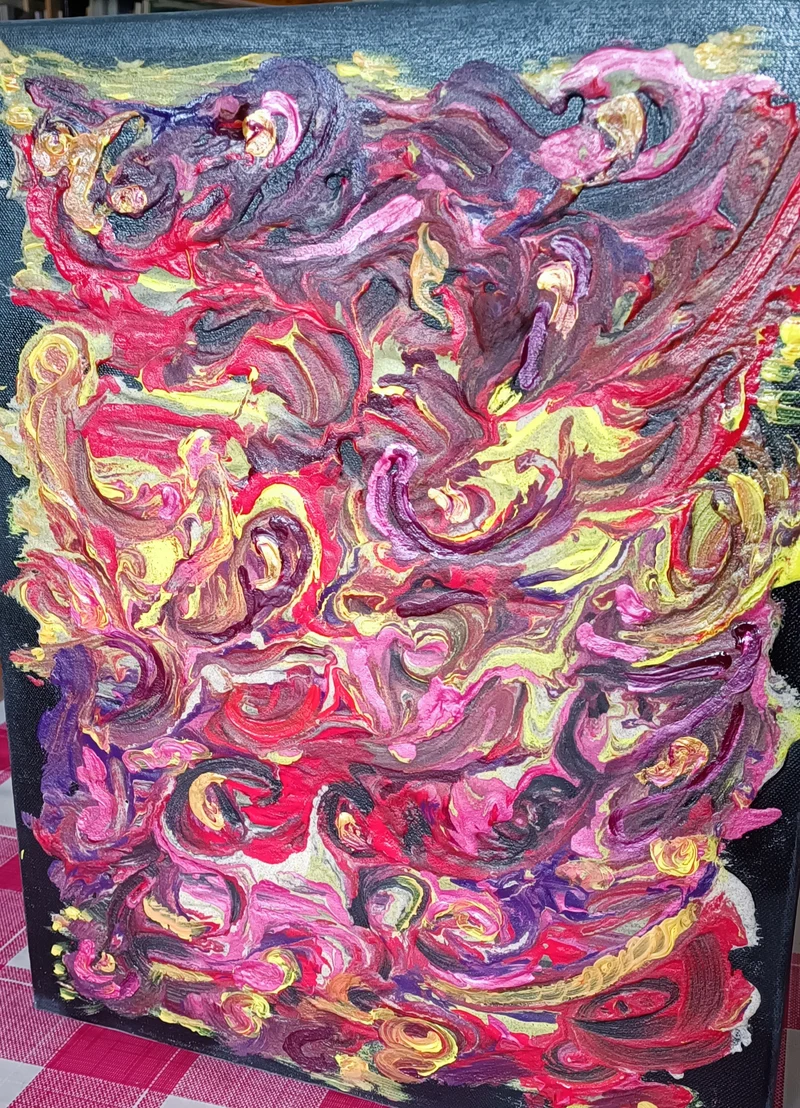 Cromie d'Autore. Dipinti in tecnica mista con acrilici su tela 40cm x 50cm. Artista Vittorina Castellano. 600g.