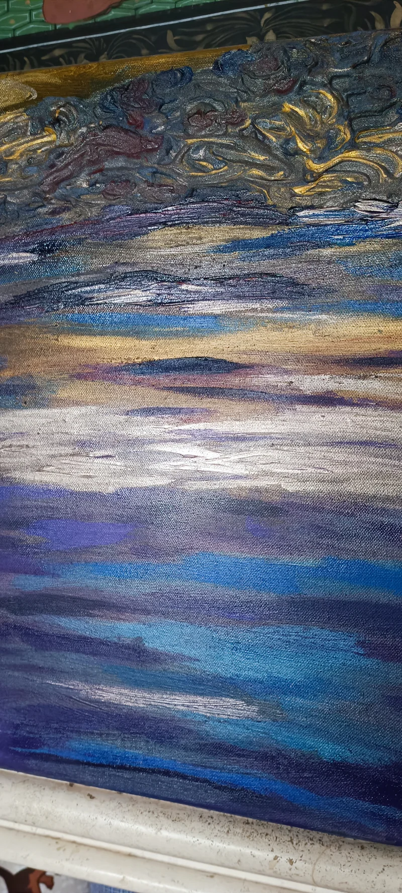 Cromie d'Autore. Dipinti in tecnica mista con acrilici su tela 40cm x 50cm. Artista Vittorina Castellano. 600g.