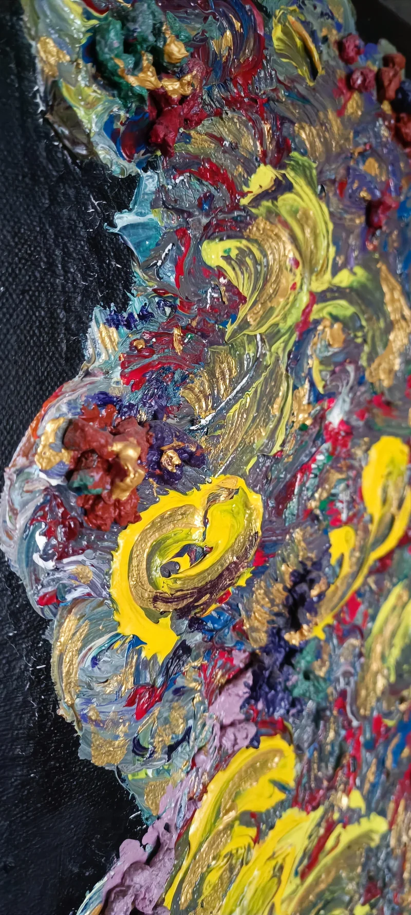 Cromie d'Autore. Dipinti in tecnica mista con acrilici su tela 40cm x 50cm. Artista Vittorina Castellano. 600g.