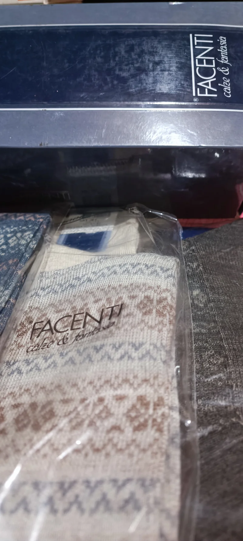 Facenti calze lunghe uomo fantasia Art Jet, taglia 11. 200g.
