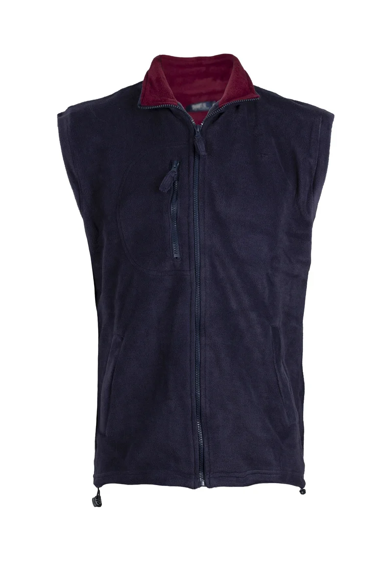 Gilet in pile full zip uomo bicolor