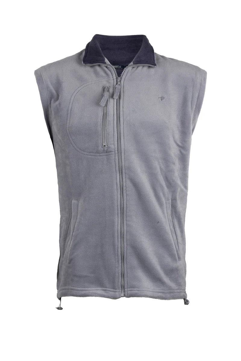 Gilet in pile full zip uomo bicolor