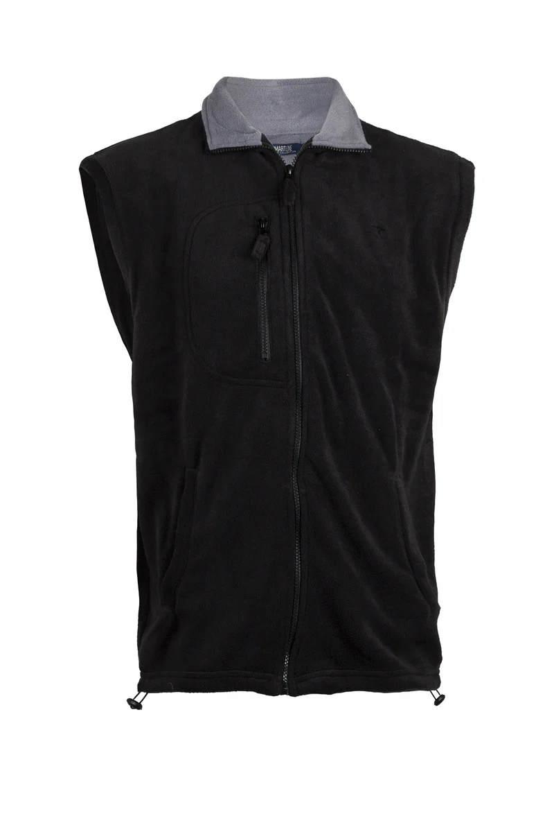 Gilet in pile full zip uomo bicolor
