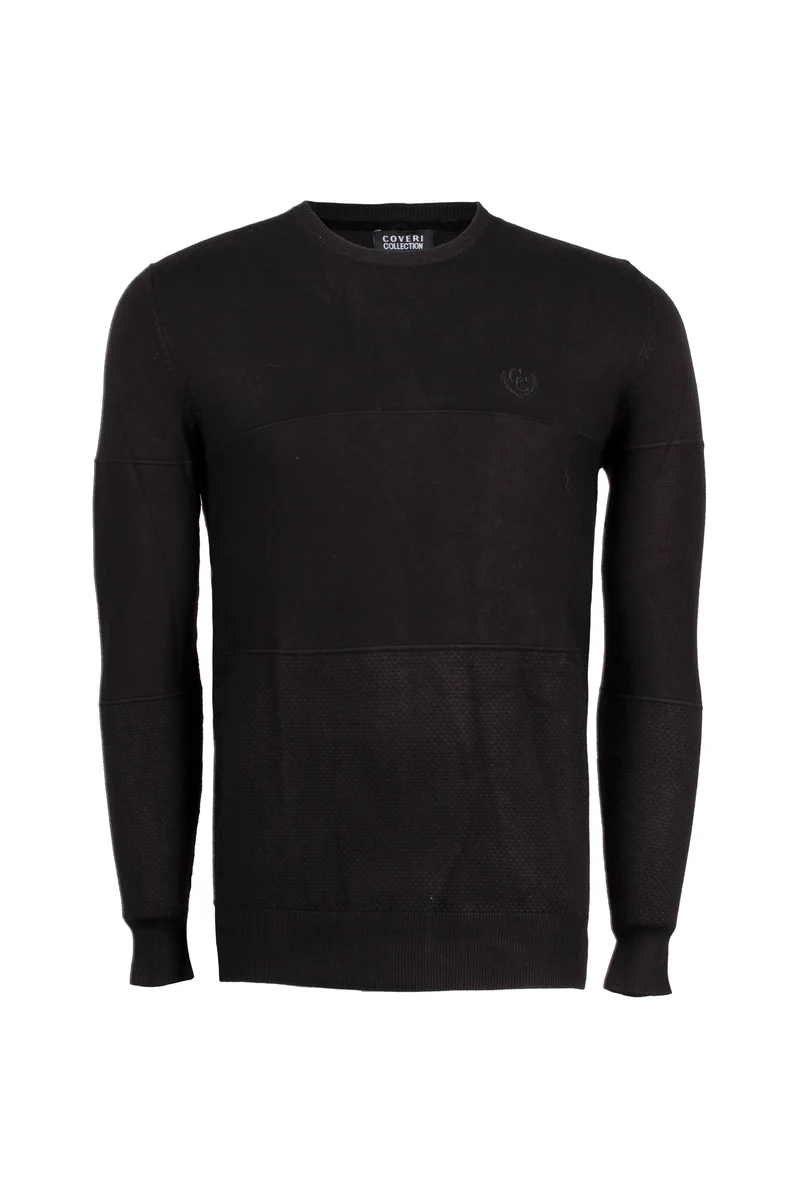 Pullover uomo girocollo trama lavorata