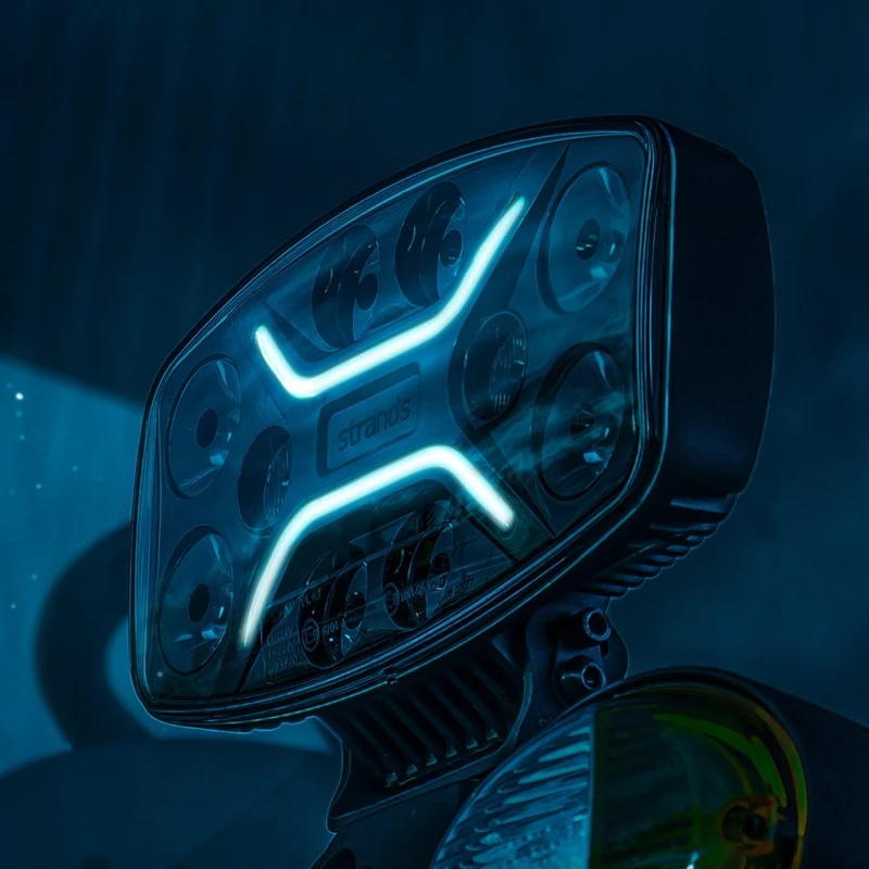 Strands Dark Knight Insane Driving Lamp con luci stroboscopiche di avvertimento di pericolo