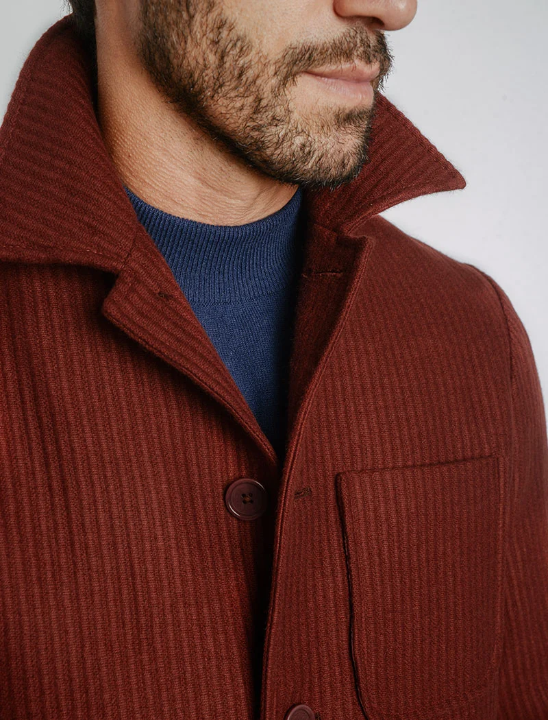 Blue Mock Neck Cashmere Jumper
