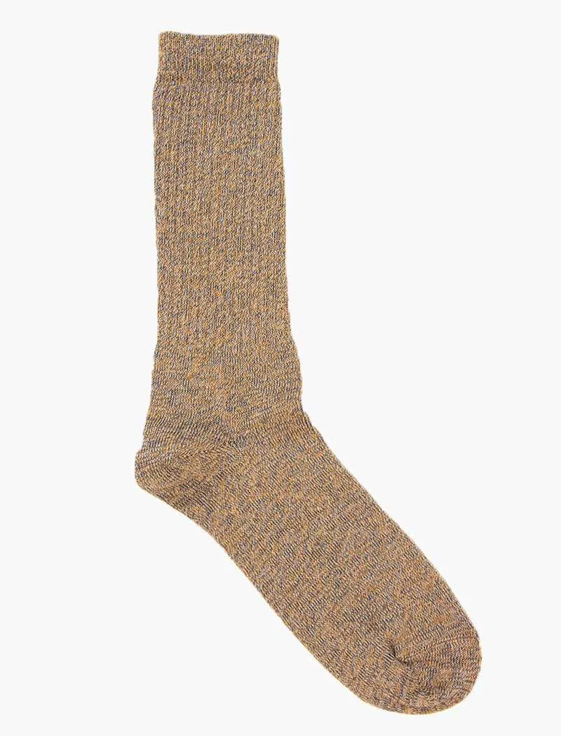 Beige Thick Melange Organic Cotton Socks
