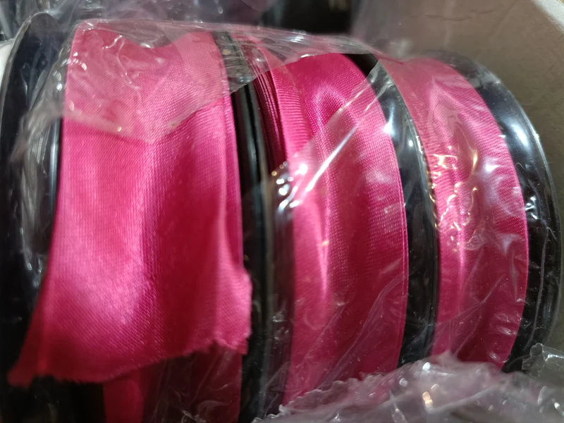 Sbieco di raso 100% acetato, 25 mm, 20 m. 150g.