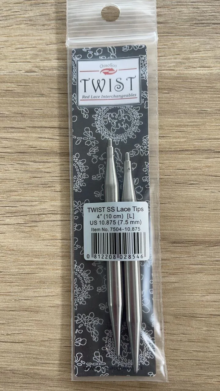 ChiaoGoo Punte di pizzo Twist SS da 4 pollici (10 cm) di lunghezza, varie misure