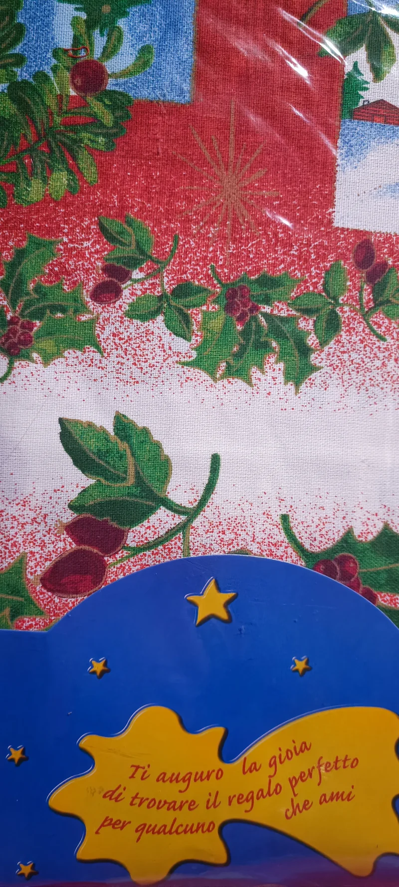 Tovaglia di Natale da dodici, in puro cotone. 600g.