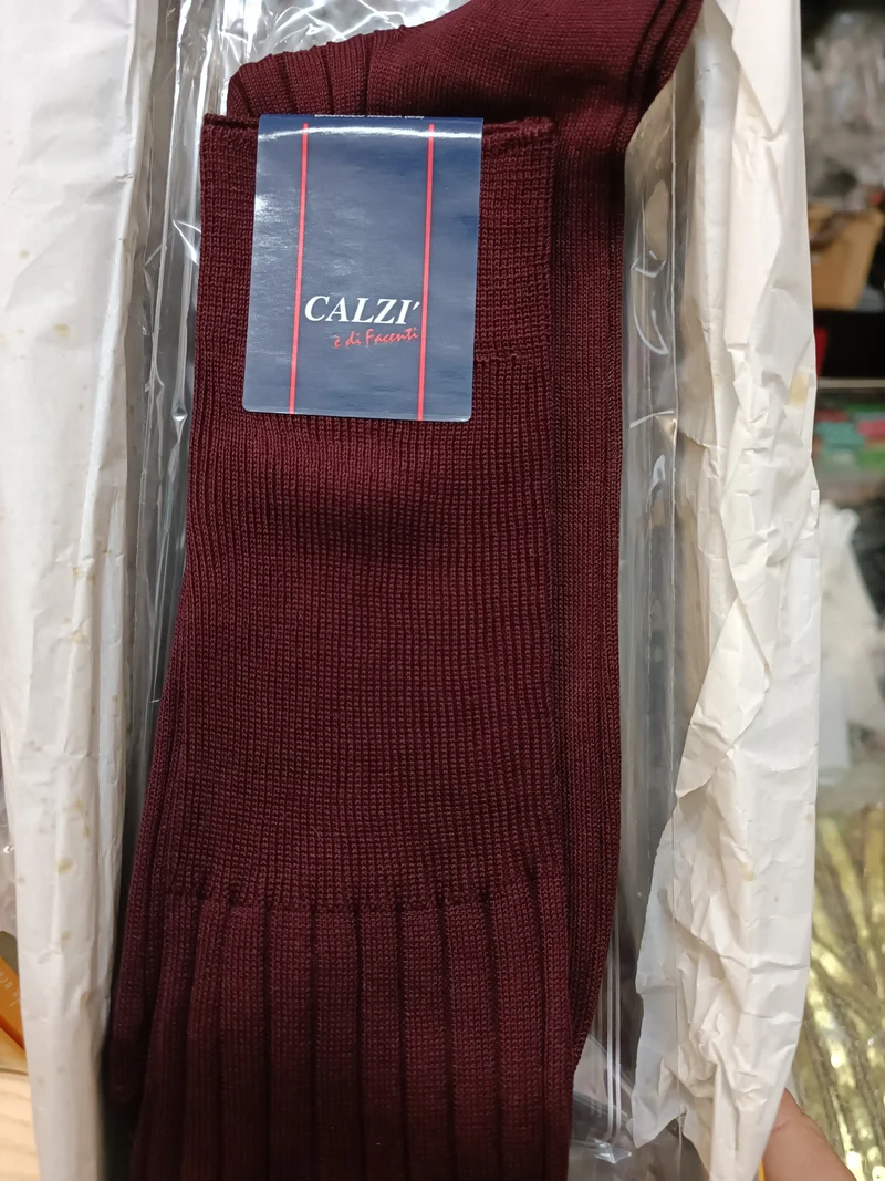 Calze lunghe uomo, filo di scozia, Calzi Facenti, sei paia taglia12,5/13. 300g.